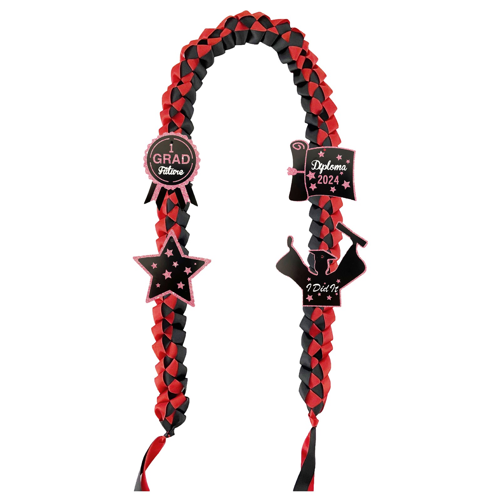 2025 Graduation Decorationsgraduation Leis 2025 Graduate Ribbon Class of 2025 with Glitter Pin Handmade Braided Leis for Graduate 2025 Graduation for Him Her Congrats Grad2025 Graduation Gifts